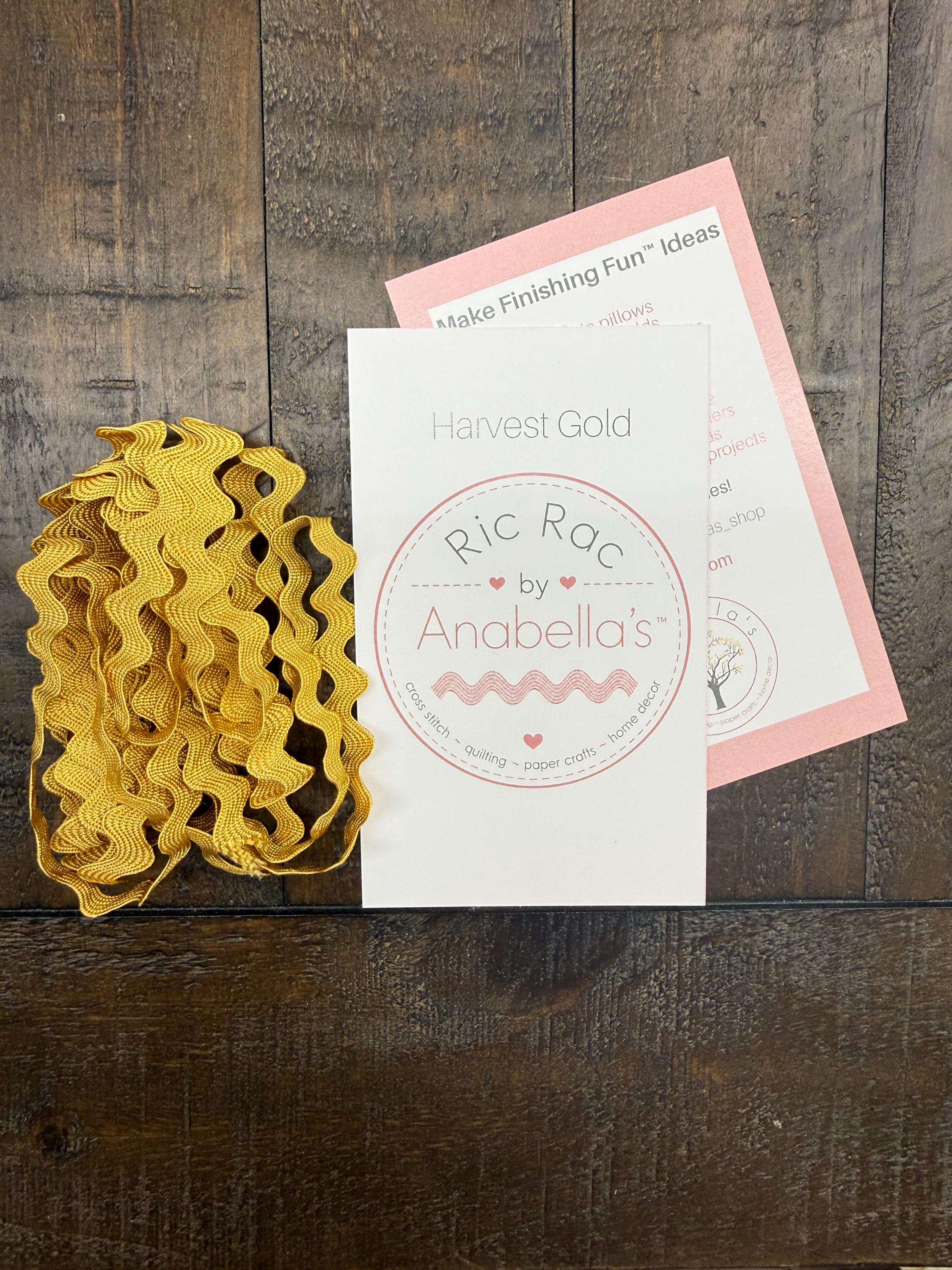 Gold Ric Rac Heels Harvest Gold Ric Rac for Cross Stitch Finishing by Anabella's - 3 Yards ...