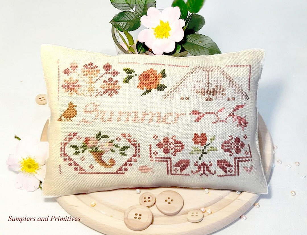 Summer Primitives Samplers Primitives SUMMER ~ PDF Cross Stitch Pattern ~samplers ...