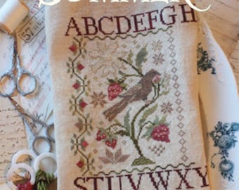 Blackbird Designs LOOSE FEATHERS SUMMER Cross Stitch Pattern ~ Summer Cross Stitch ~ Blackbird Designs Cross Stitch