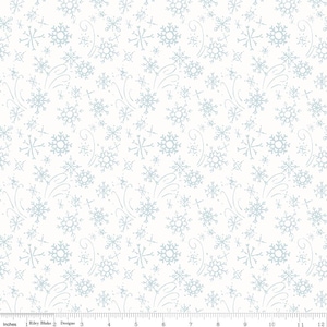 Lisa Audit Santa&#39;s Tree Farm Snowflakes Snowy Santa&#39;s Tree Farm Fabric by the Yard Christmas Fabric Santa&#39;s Tree Farm Quilt Fabric