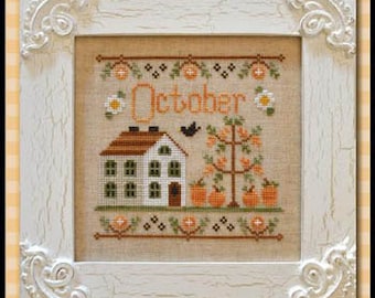 Country Cottage Needleworks Cottage of the Month - OCTOBER Cross Stitch Pattern