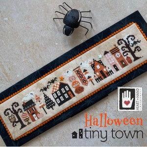 Heart In Hand ~ Halloween Tiny Town Cross Stitch Chart  ~  Halloween Cross Stitch ~ Tiny Town Cross Stitch Series