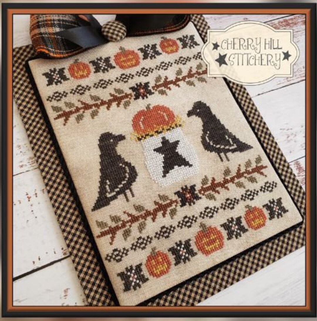 Cherry Hill Stitchery A COUPLE of CROWS Cross Stitch Pattern PDF Cross
