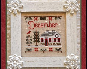 Country Cottage Needleworks Cottage of the Month - DECEMBER Cross Stitch Pattern