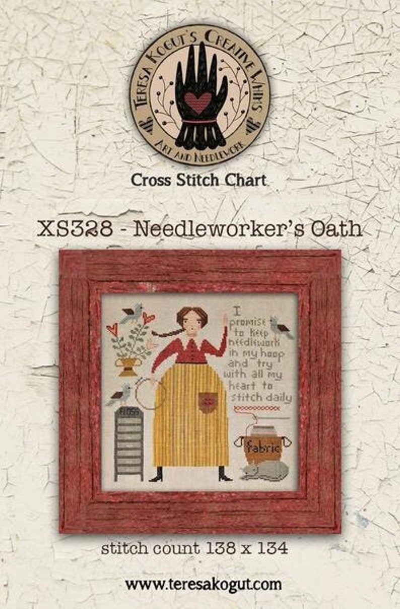 2024 Nashville Needlework Market Teresa Kogut Needleworker's Oath Cross Stitch Chart Nashville Market Anabella's image 1