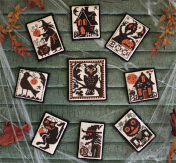 The Prairie Schooler HALLOWEENIES Cross Stitch Patterns - Halloween Cross Stitch ~ Prairie Schooler Cross Stitch Charts