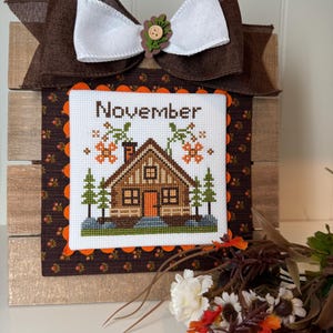 PDF Anabella's Needleart ~ Tiny Houses November Kruissteekkaart ~ Anabella's kruissteek - pdf-kaart