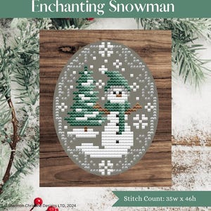 Shannon Christine Enchanting Snowman Cross Stitch Pattern ~ Winter Cross Stitch Pattern ~ Anabella&#39;s