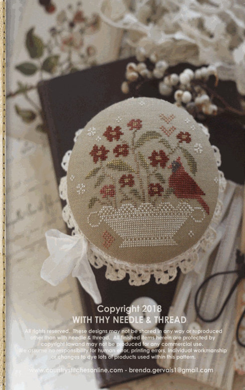 With Thy Needle & Thread WINTER ROSE MANOR Cross Stitch - Etsy