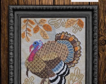 Cottage Garden Samplings TURKEY DAY Cross Stitch Pattern - Time For All Seasons Series #11 - Thanksgiving Cross Stitch