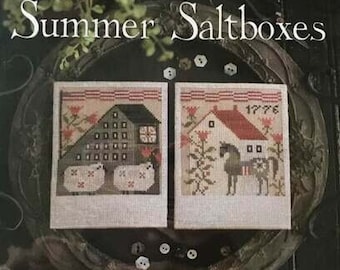 Plum Street Samplers SUMMER SALTBOXES Cross Stitch Pattern