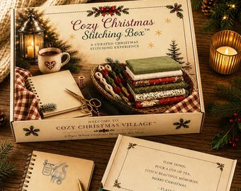 Christmas Cross Stitch Box | Cozy Christmas Stitching Box™ | Limited Edition Christmas Stitching Experience | Holiday Gift for Stitchers