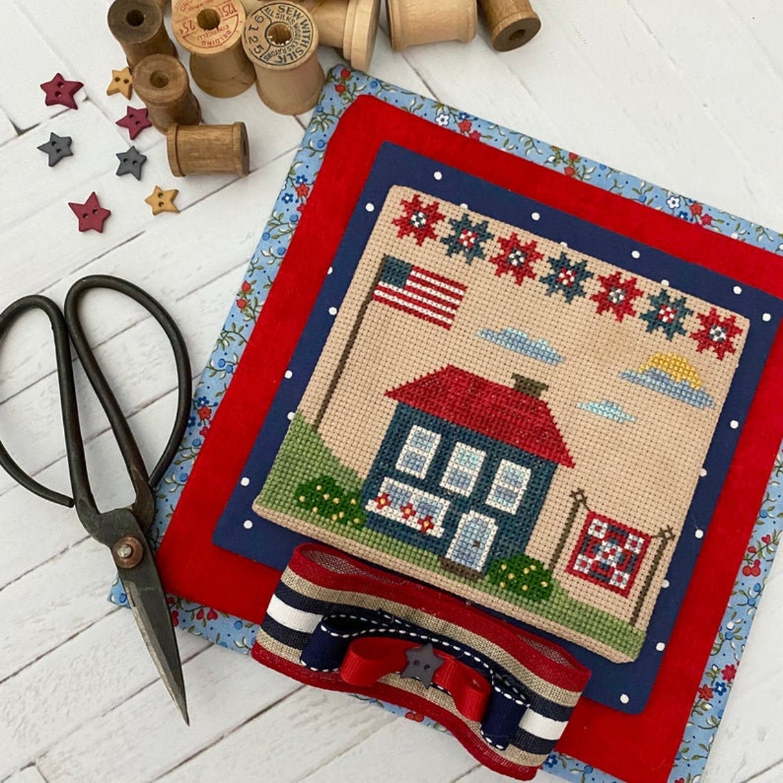 Primrose Cottage Stitches SUMMER HOUSE Cross Stitch Pattern Etsy