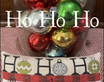 The Scarlett House Ho HO Ho Cross Stitch Pattern  ~ Christmas Cross Stitch