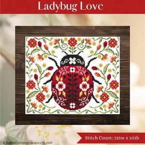 Shannon Christine Ladybug Love  Cross Stitch Pattern - Summer Cross Stitch ~ Shannon Christine Cross Stitch ~ Anabella&#39;s Cross Stitch