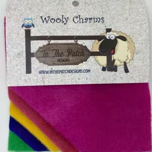 In the Patch Designs ~ Wooly Charms Flower ~ 5ct ~ 5&quot; x 5&quot; ~ Wool Charm Packs ~ Cross Stitch Finishing ~ Anabella&#39;s Cross Stitch