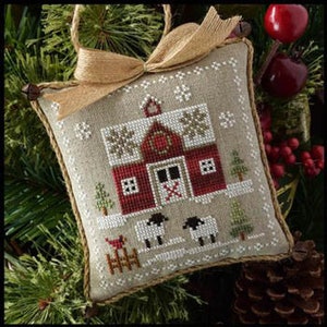 Little House Needleworks Cross Stitch Pattern Farmhouse Christmas LITTLE RED BARN - #1