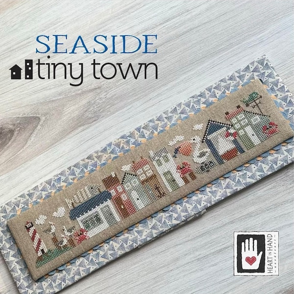 Heart In Hand ~ SEASIDE Tiny Town Cross Stitch Chart  - Summer Cross Stitch - Tiny Town Cross Stitch