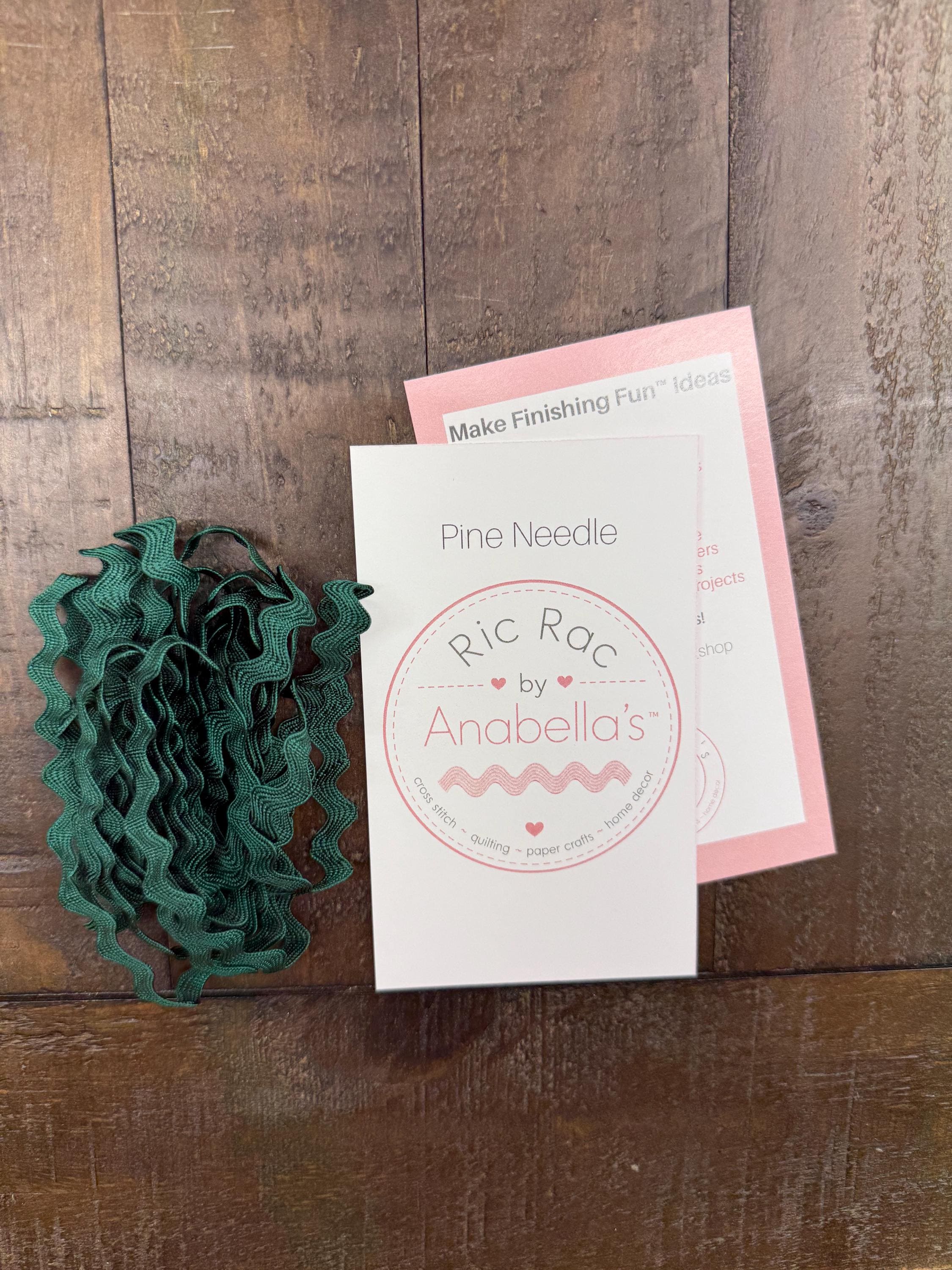 Kelly Green Ric Rac Pine Needle Ric Rac for Cross Stitch Finishing by Anabella's - 3 Yards ...