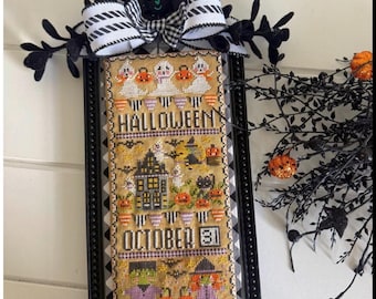 Halloween It's a Long Story  Cross Stitch pattern by Stitching With The Housewives  Priscilla Blain ~ Anabella's  ~ Counted Cross Stitch