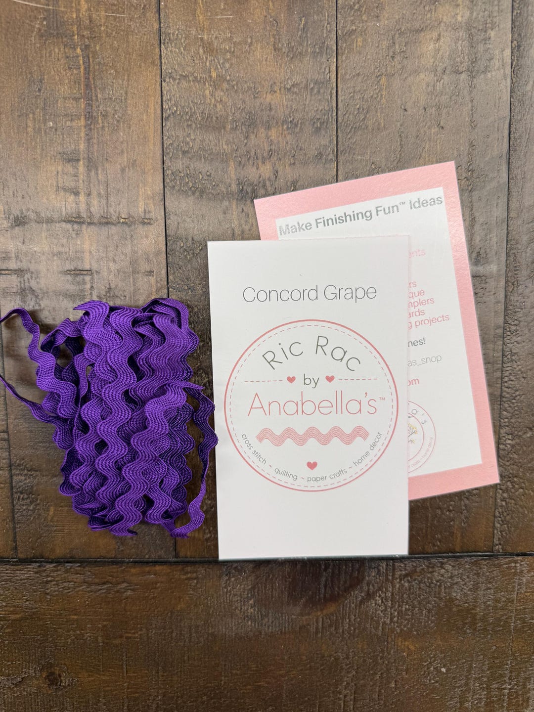 Purple Ric Concord Grape Ric Rac for Cross Stitch Finishing by Anabella's - 3 ...