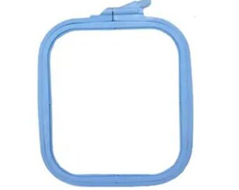 Nurge Square Plastic Hoop - 6 1/2" x 5 3/4" Blue - Embroidery Hoop ~ Nurge Hoop ~ Nurge Embroidery Hoop