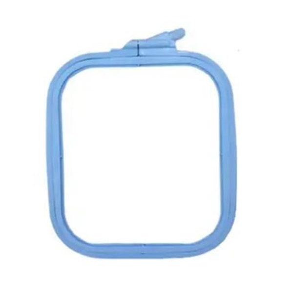 Nurge Square Plastic Hoop - 6 1/2" x 5 3/4" Blue - Embroidery Hoop ~ Nurge Hoop ~ Nurge Embroidery Hoop