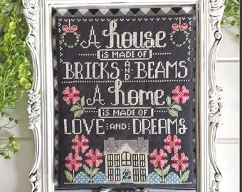 Stitching With The Housewives House and Home Cross Stitch Pattern ~ Priscilla Blain ~ Anabella's  ~ Counted Cross Stitch