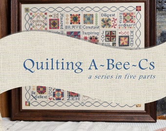 Erica Michaels Quilting A-Bee-C's Part One Cross Stitch Pattern  ~ Erica Michaels Cross Stitch