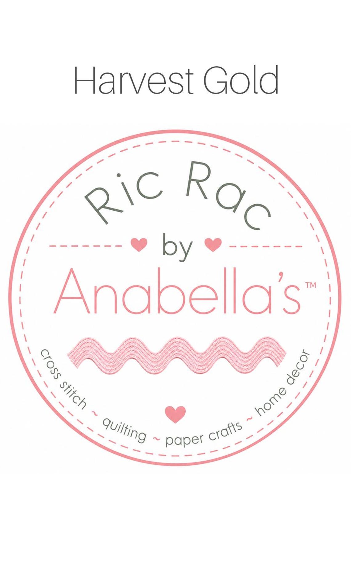 Harvest Gold Ric Rac for Cross Stitch Finishing by Anabella's - 3 Yards ...
