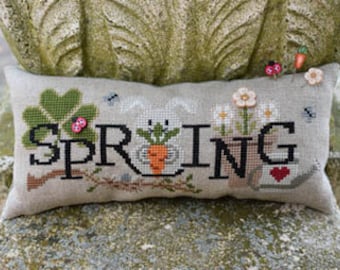 When I THINK of SPRING PDF Cross Stitch Pattern by Puntini Puntini - Immediate Download pdf file