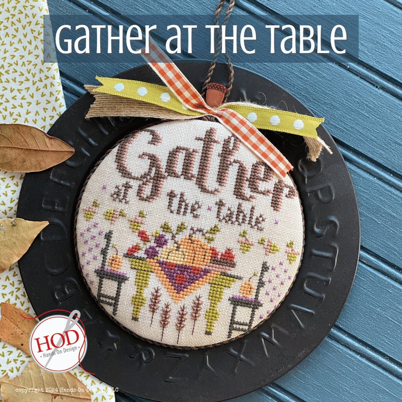 2024 Nashville Needlework Market - Hand on Design Gather at the Table Cross Stitch Pattern - Nashville  Market ~ Anabella's  Online Cross Stitch Store