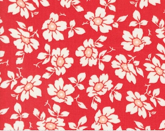 Moda ~ Fig Tree & Co -Jelly and Jam Flour Sack Daisy Strawberry ~ Fabric by the yard and half-yard Jelly and Jam Fabric ~ Anabella's