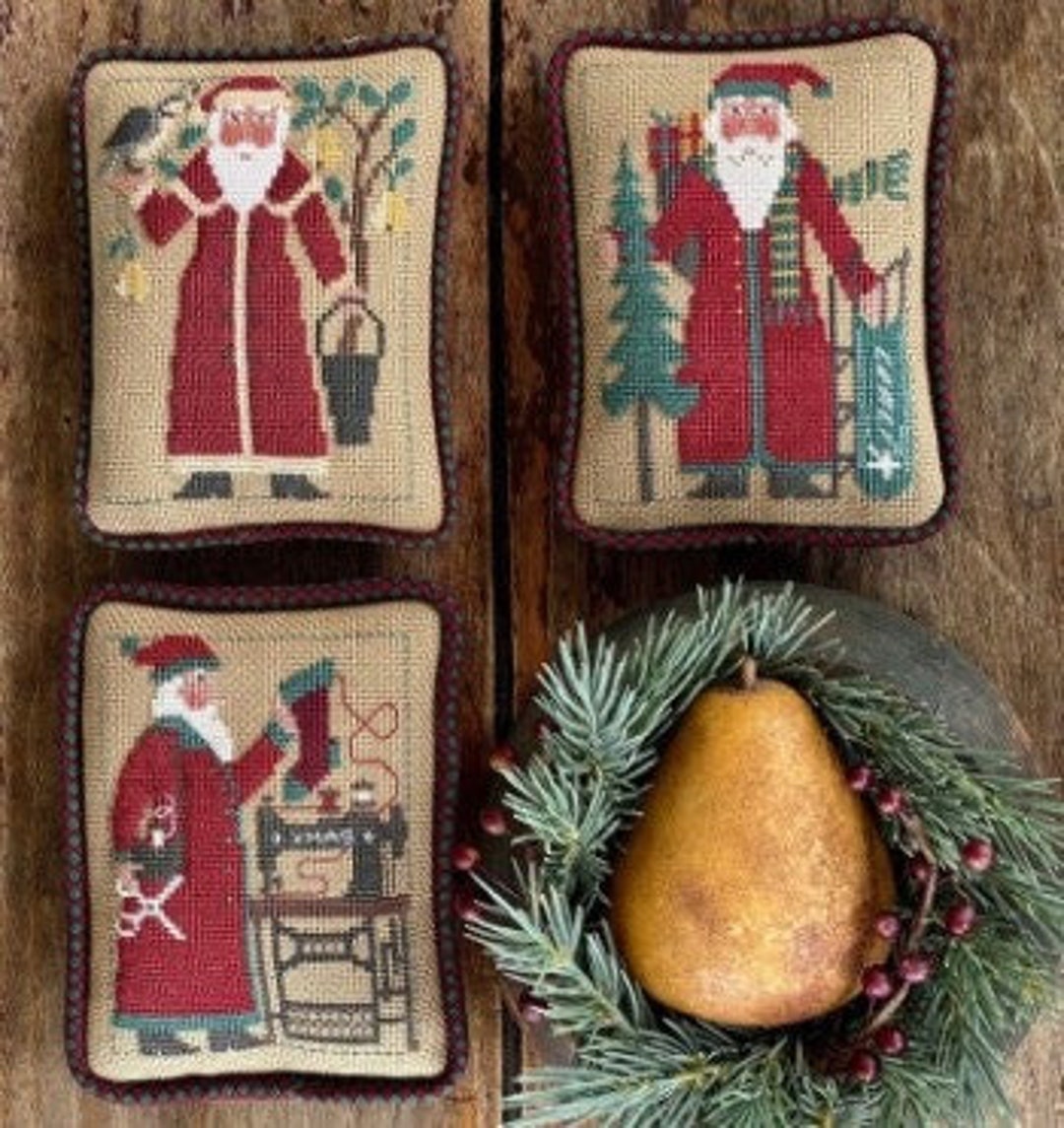 The Prairie Schooler Santa's Revisited IX 2001, 2006, 2008 Cross Stitch