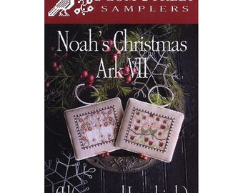 Plum Street Samplers NOAH'S CHRISTMAS Ark VII Llamas and Love Birds Cross Stitch Pattern