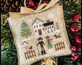 Little House Needleworks Cross Stitch Pattern Farmhouse Christmas FARM FOLK - #8