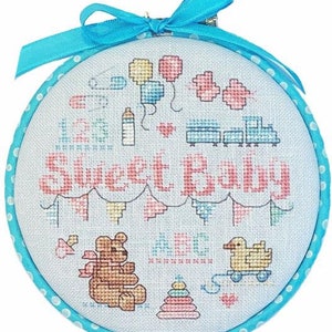 Sue Hillis Designs Hoop De Doo SWEET BABY Cross Stitch Pattern ~ Sue Hill Cross Stitch ~ New Cross Stitch