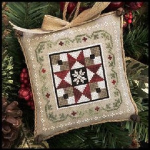 Little House Needleworks Cross Stitch Pattern Farmhouse Christmas GRANDMA'S QUILT - #5