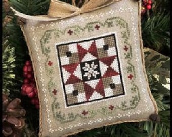 Little House Needleworks Cross Stitch Pattern Farmhouse Christmas GRANDMA'S QUILT - #5