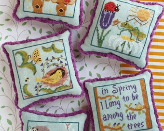 Lindy Stitches Spring Forest Scrapbook Cross Stitch Pattern - Lindy Stitches Cross Stitch