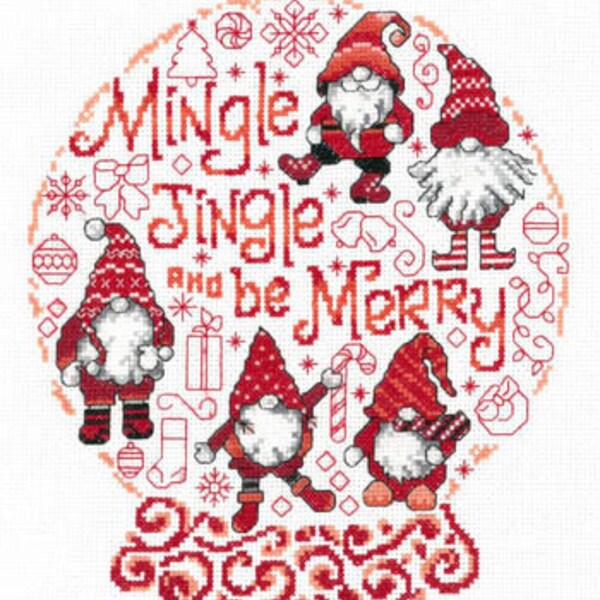 LET'S MINGLE & JINGLE Cross Stitch Pattern by Imaginating - Christmas Cross Stitch Pattern