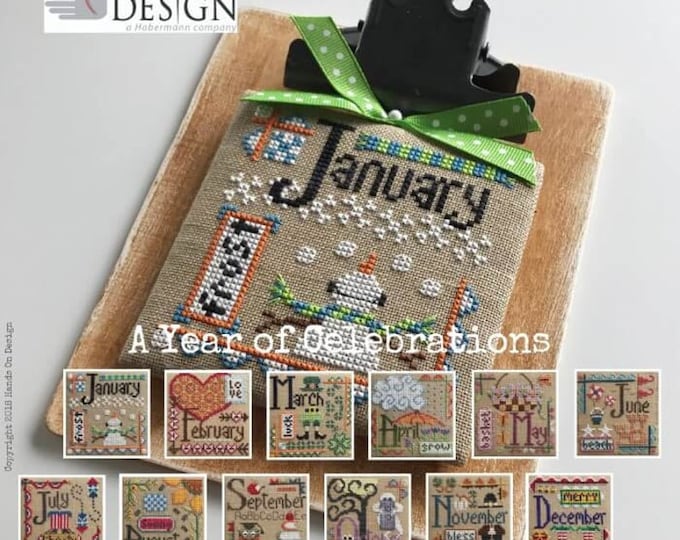 Hands on design cross stitch pattern a year of celebrations hands on