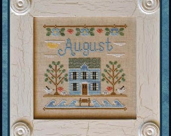 Country Cottage Needleworks Cottage of the Month - AUGUST Cross Stitch Pattern