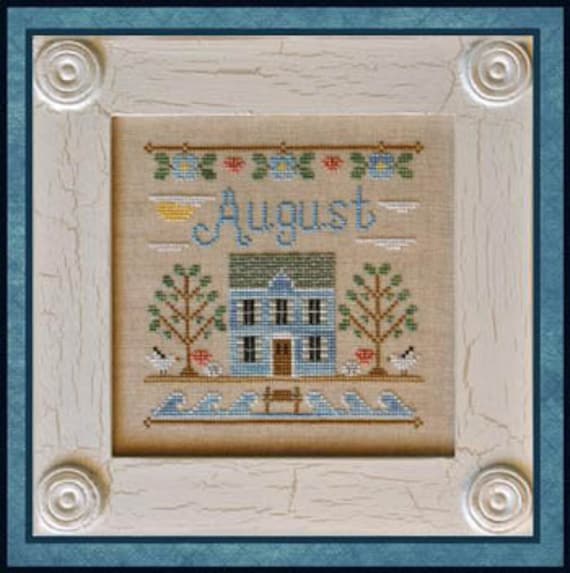 Country Cottage Needleworks Cottage of the Month - AUGUST Cross Stitch Pattern