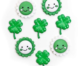 Dress It Up WHEN IRISH EYES Are Smiling  Buttons ~ Cross Stitch Finishing ~ Craft Buttons ~ Decorative St. Patrick's Day Buttons