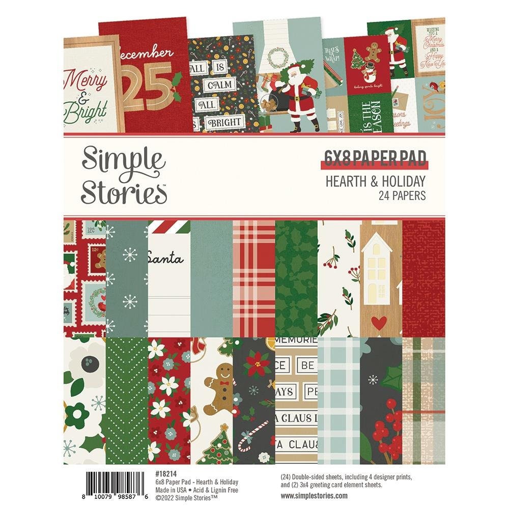 SIMPLE STORIES Simple Vintage Christmas Lodge 12x12 Paper: 4x6 Elements