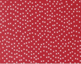 Moda Sweetwater Vintage X Red Fabric ~ Fabric by the yard and half-yard ~ Sweetwater Fabric - Moda Fabric