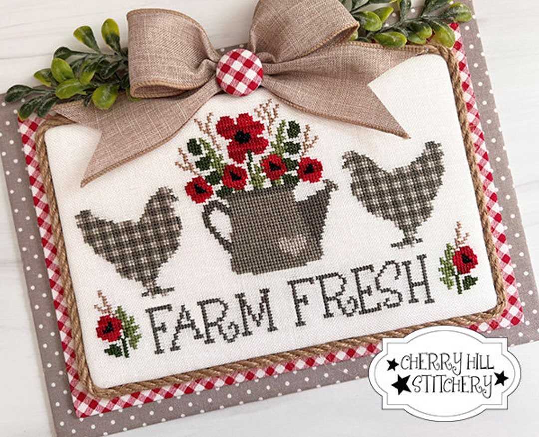 Cherry Hill Stitchery Cross Stitch Pattern FARM FRESH PDF Etsy