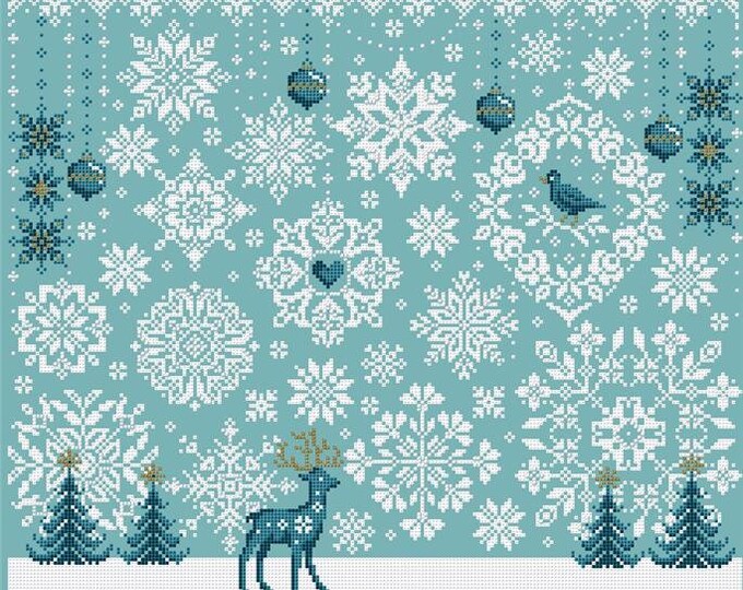 Shannon Christine FALLING SNOW Cross Stitch Pattern ~ Christmas Cross ...