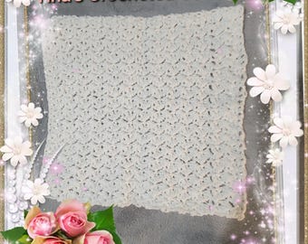 10"×10" White Cotton Crocheted Dish Cloth